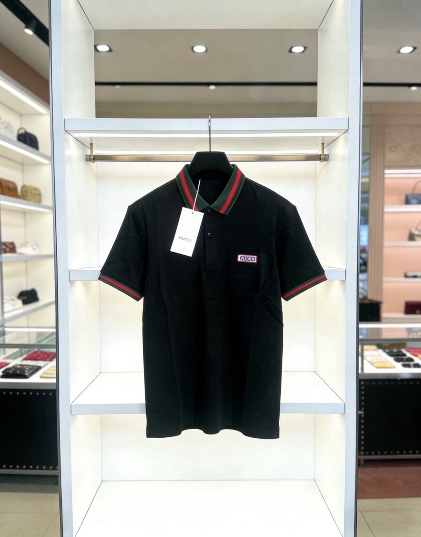 CLASSIC STRIPE COLLAR POLO SHIRT WITH SIGNATURE TRIM