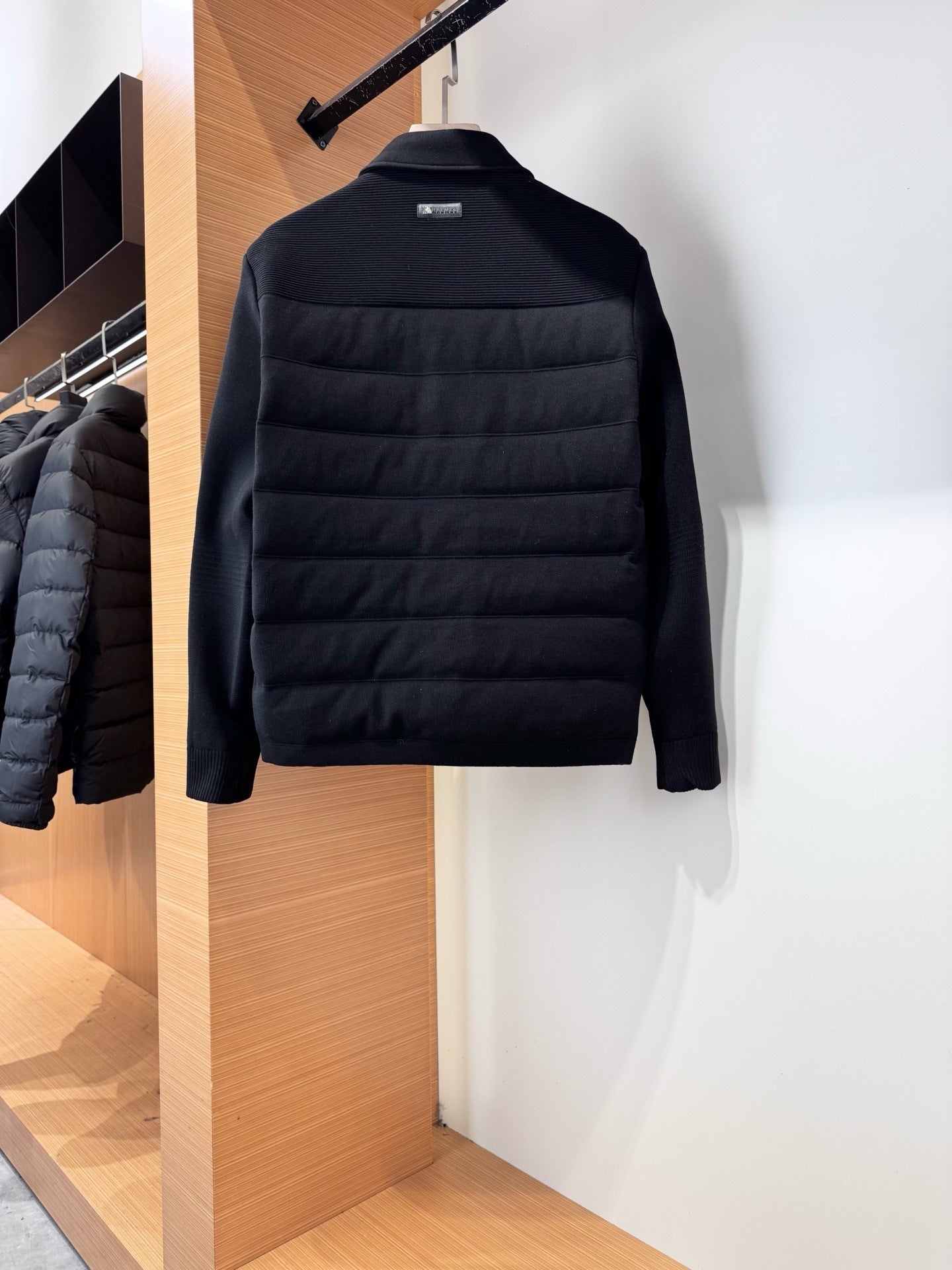 QUILTED PANEL BUTTON JACKET WITH TEXTURED DETAILS