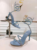 ICE BLUE SPIRAL HEELS