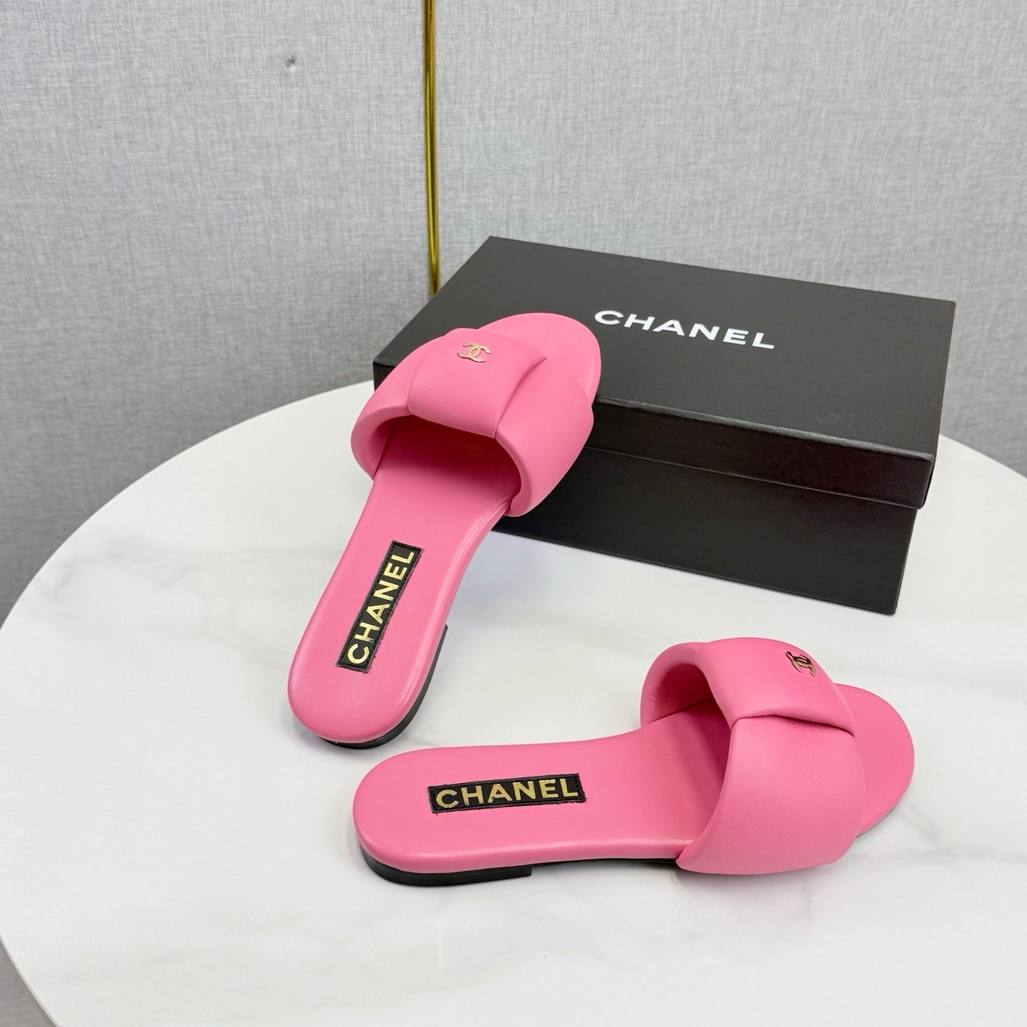 PINK CASUAL SLIDE SANDALS