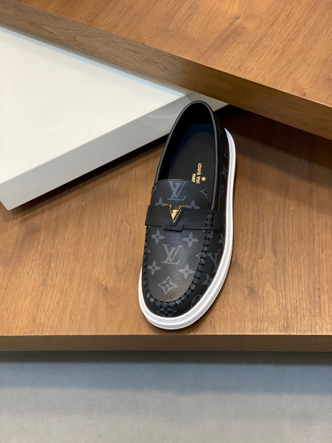 BLACK MONOGRAM LOAFERS