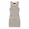 STRIPED KNIT MINI DRESS