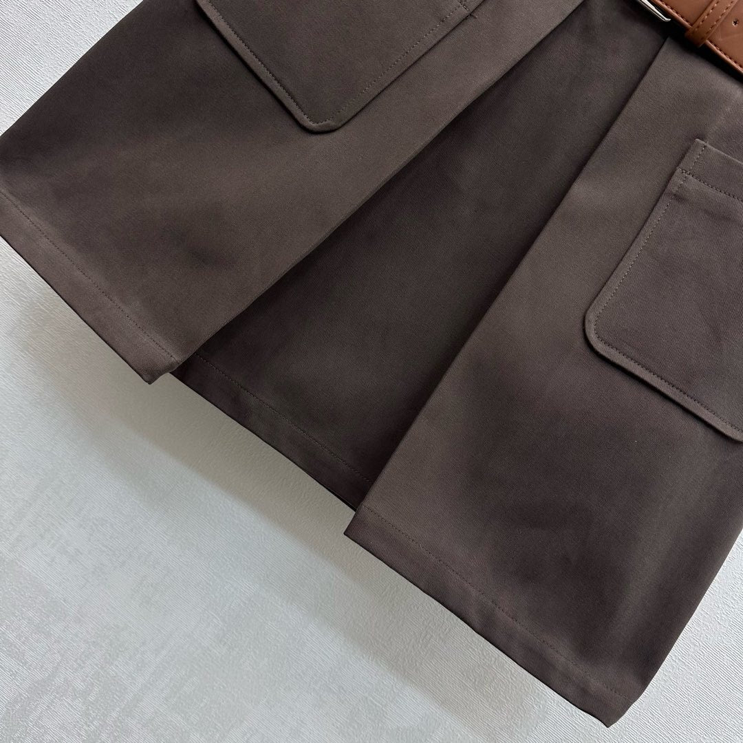 TAILORED BELTED BLAZER & MINI SKIRT SET