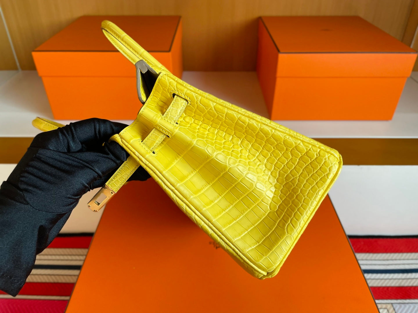 CITRUS CROC BIRKIN