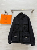 UTILITY HOODED JACKET WITH ADJUSTABLE WAIST