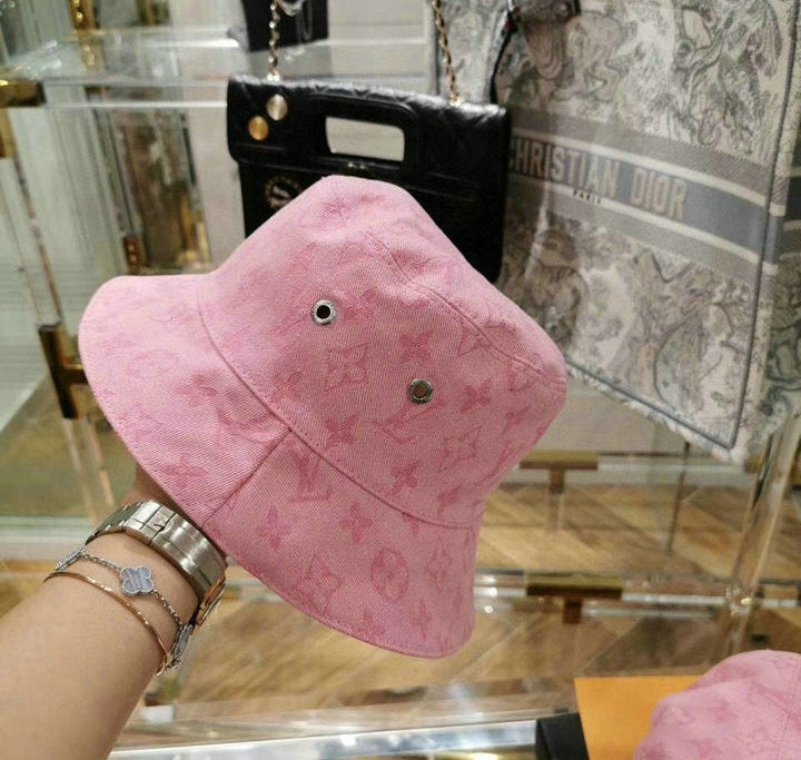 CHIC MONOGRAM PINK BUCKET HAT
