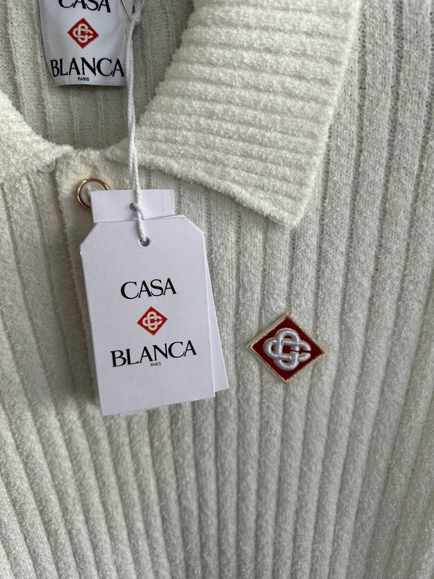 RIBBED KNIT POLO SHIRT