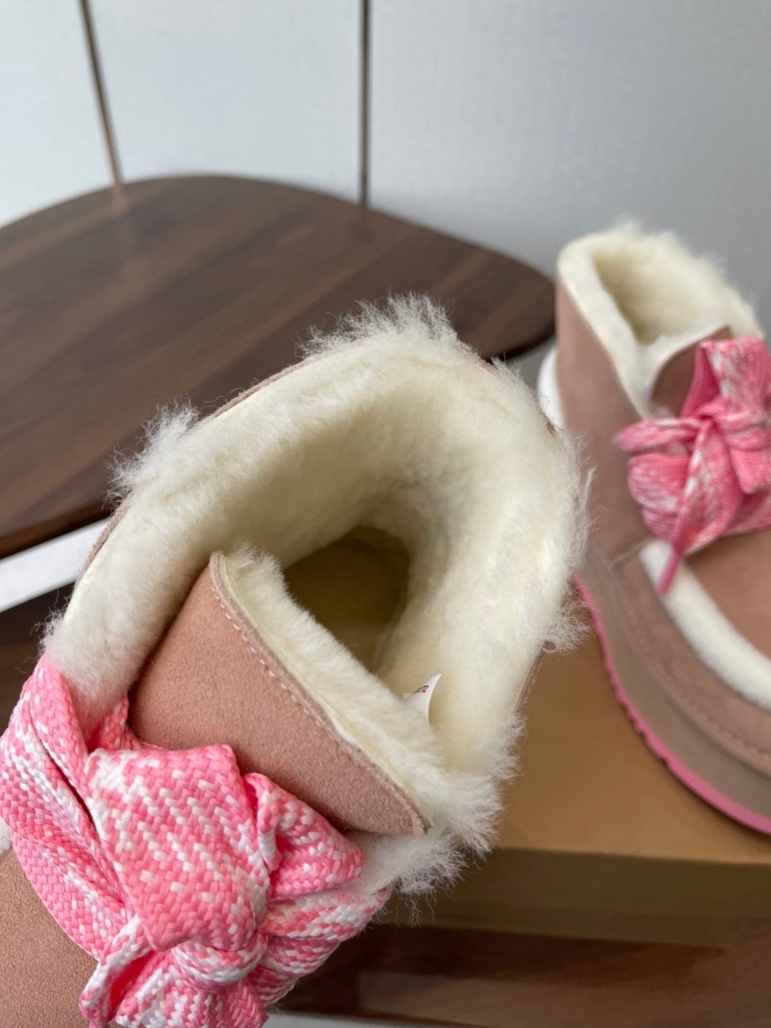 COZY PLATFORM ANKLE BOOTS – PINK