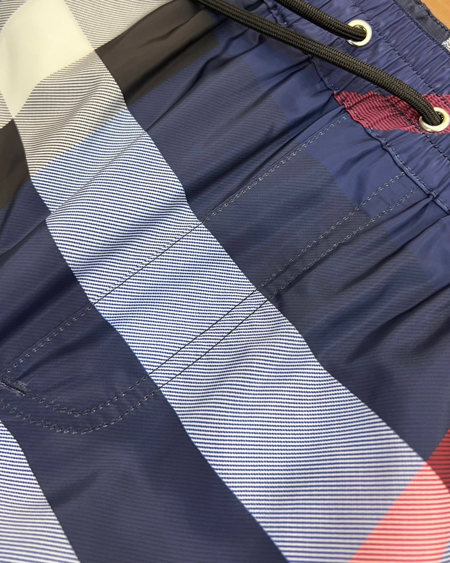 CHECK PRINT SWIM SHORTS – NAVY EDITION