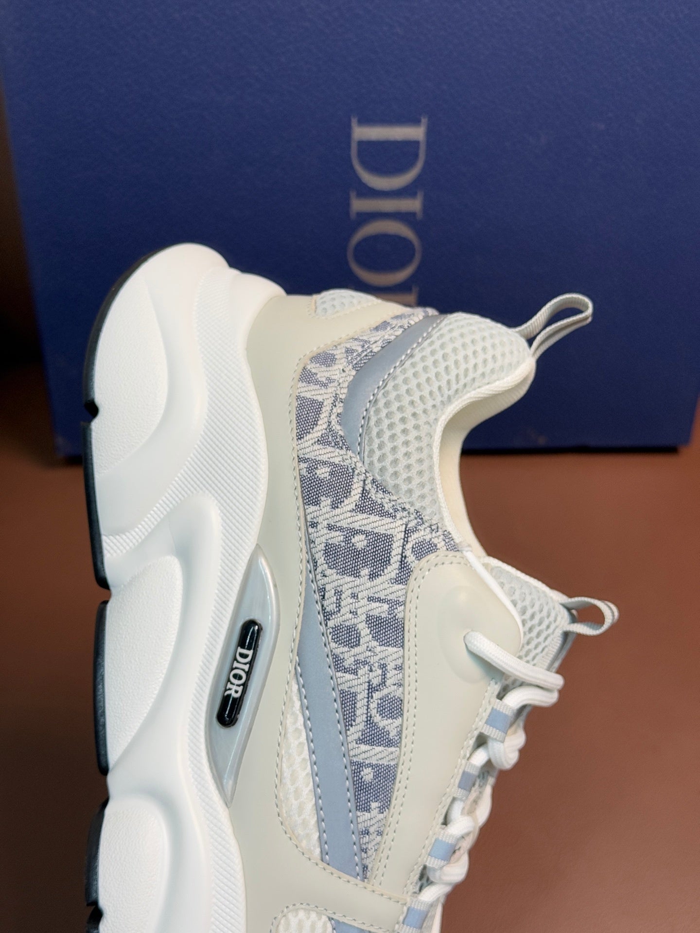 WHITE & GREY MONOGRAM CHUNKY DESIGNER SNEAKERS