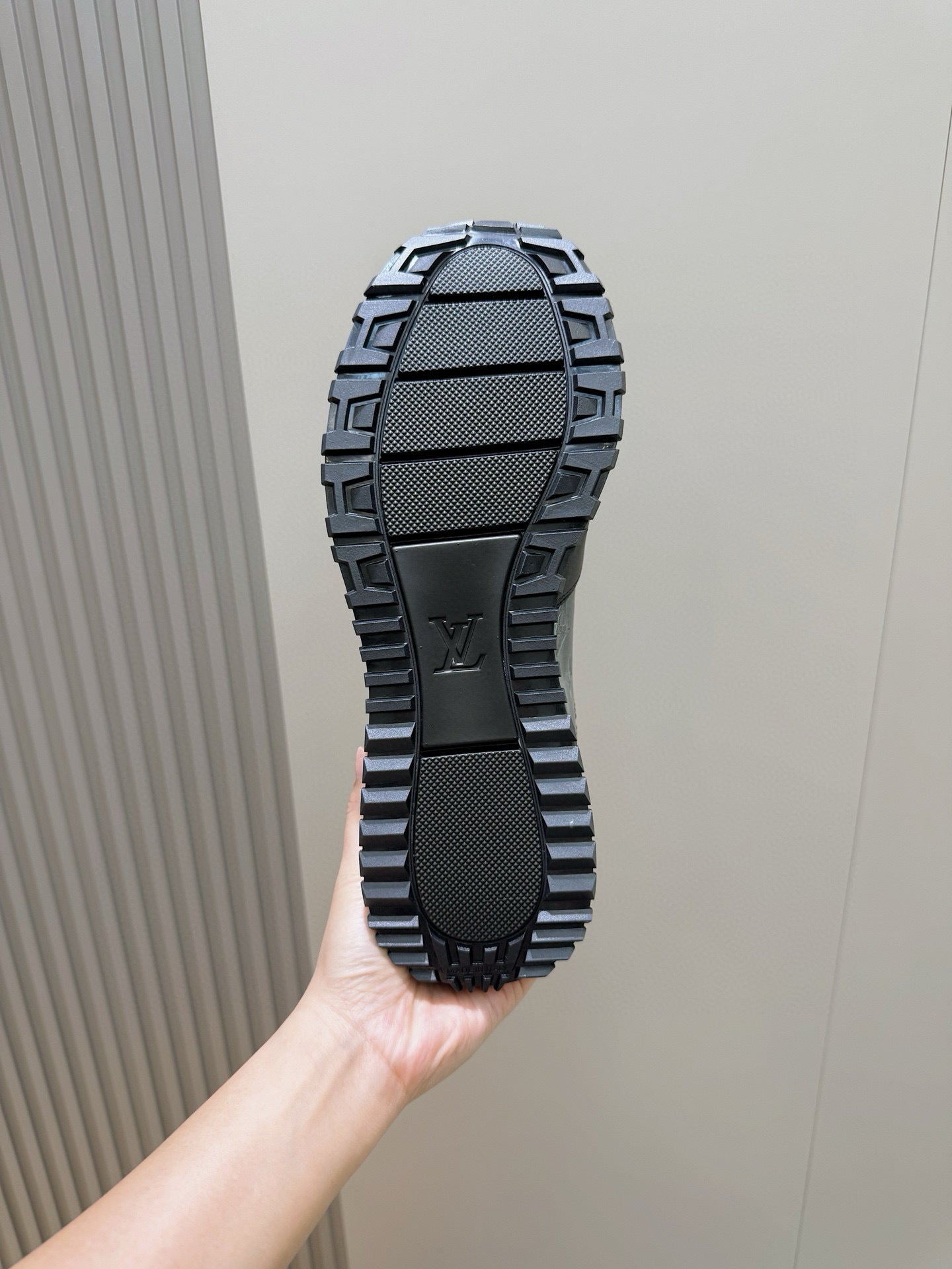 BLACK MONOGRAM PANEL SNEAKERS