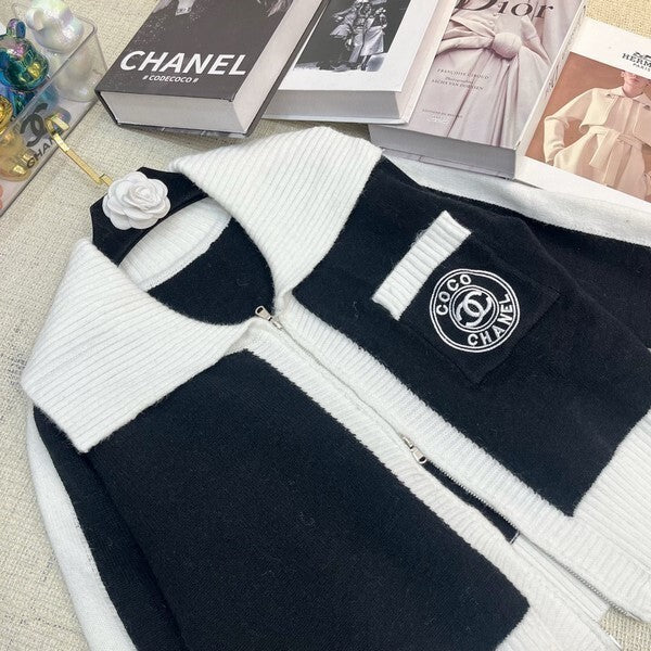 ZIP-UP KNIT CARDIGAN