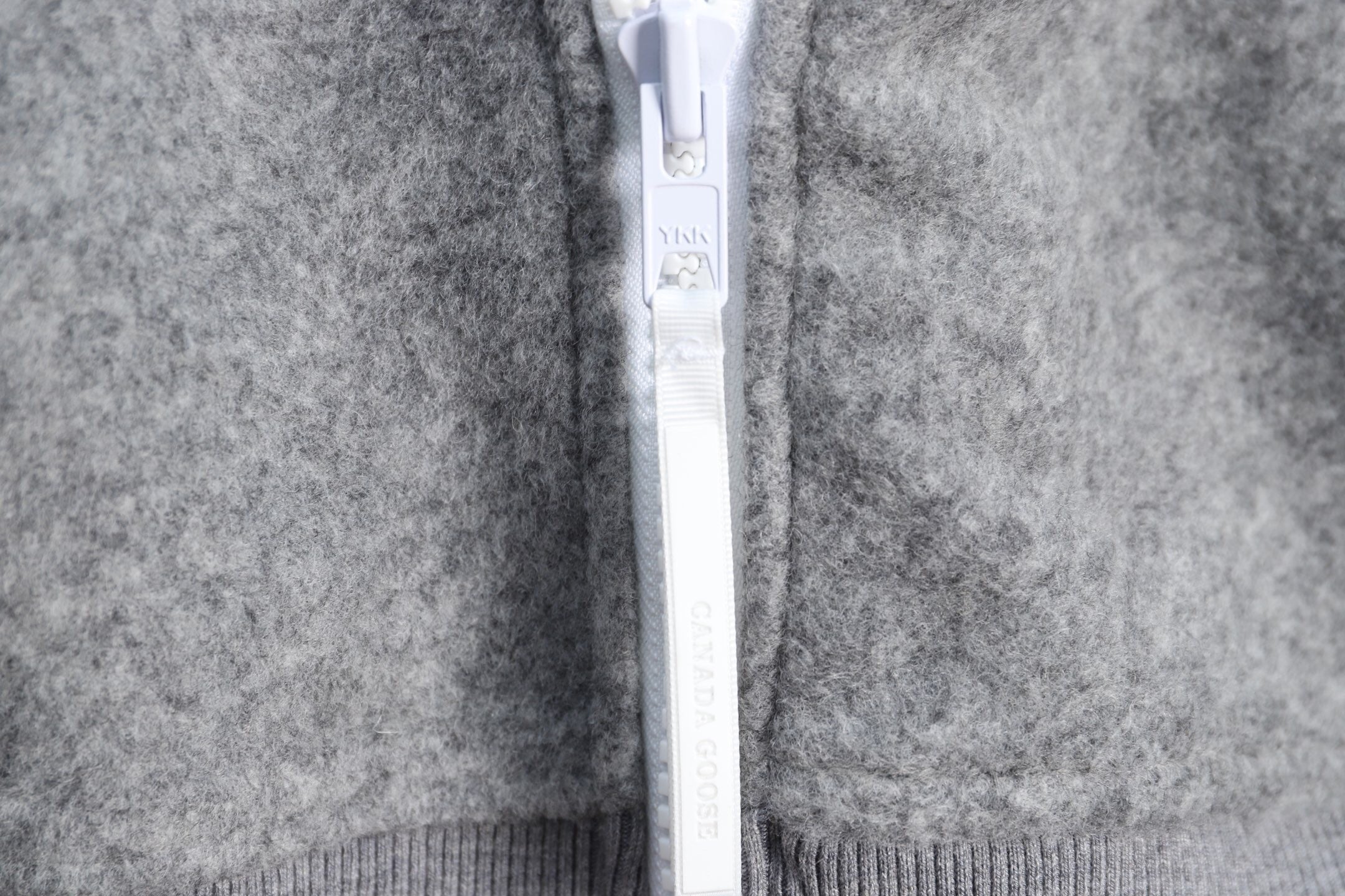 MEN’S GREY ZIP-UP WOOL BLEND JACKET