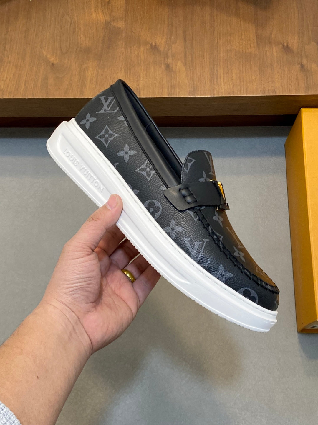 BLACK MONOGRAM LOAFERS