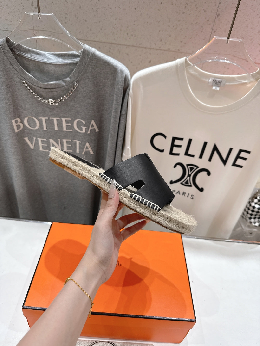 ESPADRILLE STYLE SANDALS WITH H-SHAPED UPPER