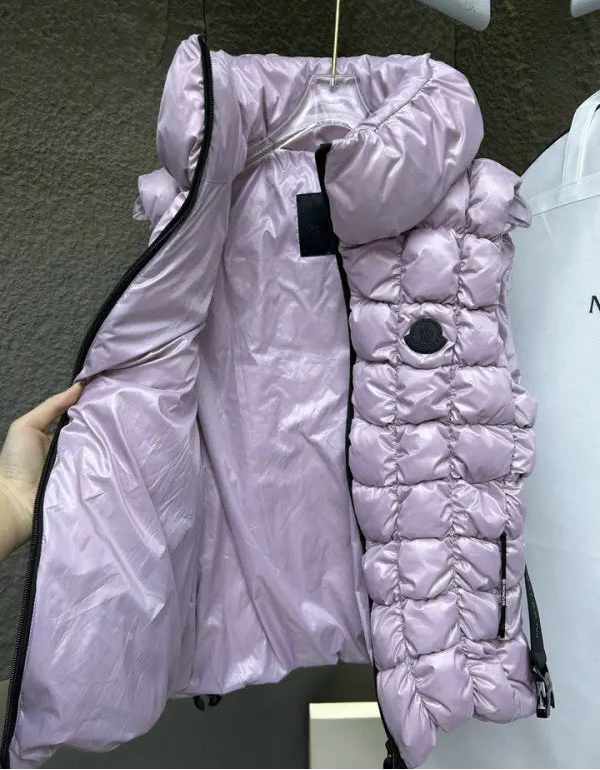 BELTED QUILTED HOODED PUFFER VEST