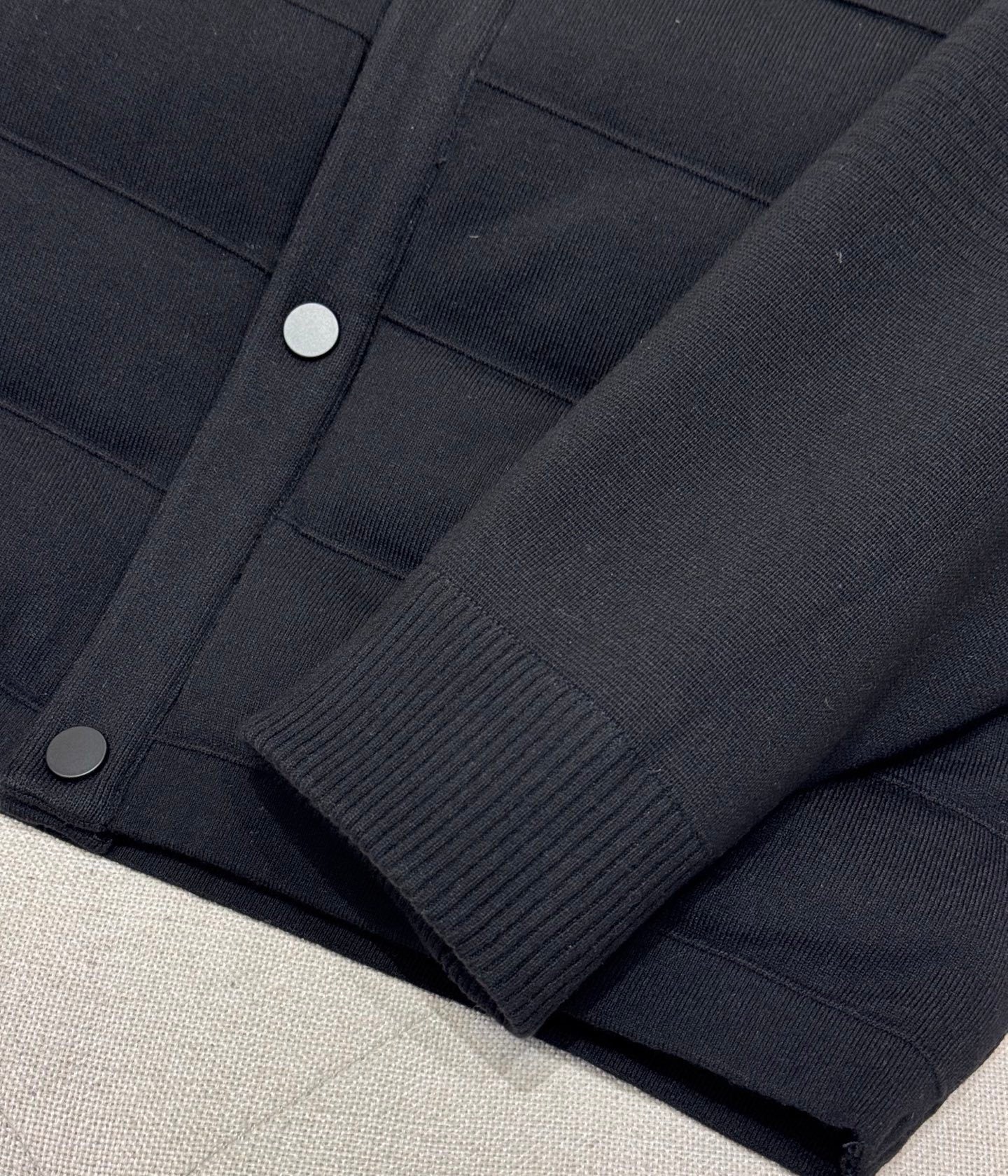 QUILTED PANEL BUTTON JACKET WITH TEXTURED DETAILS