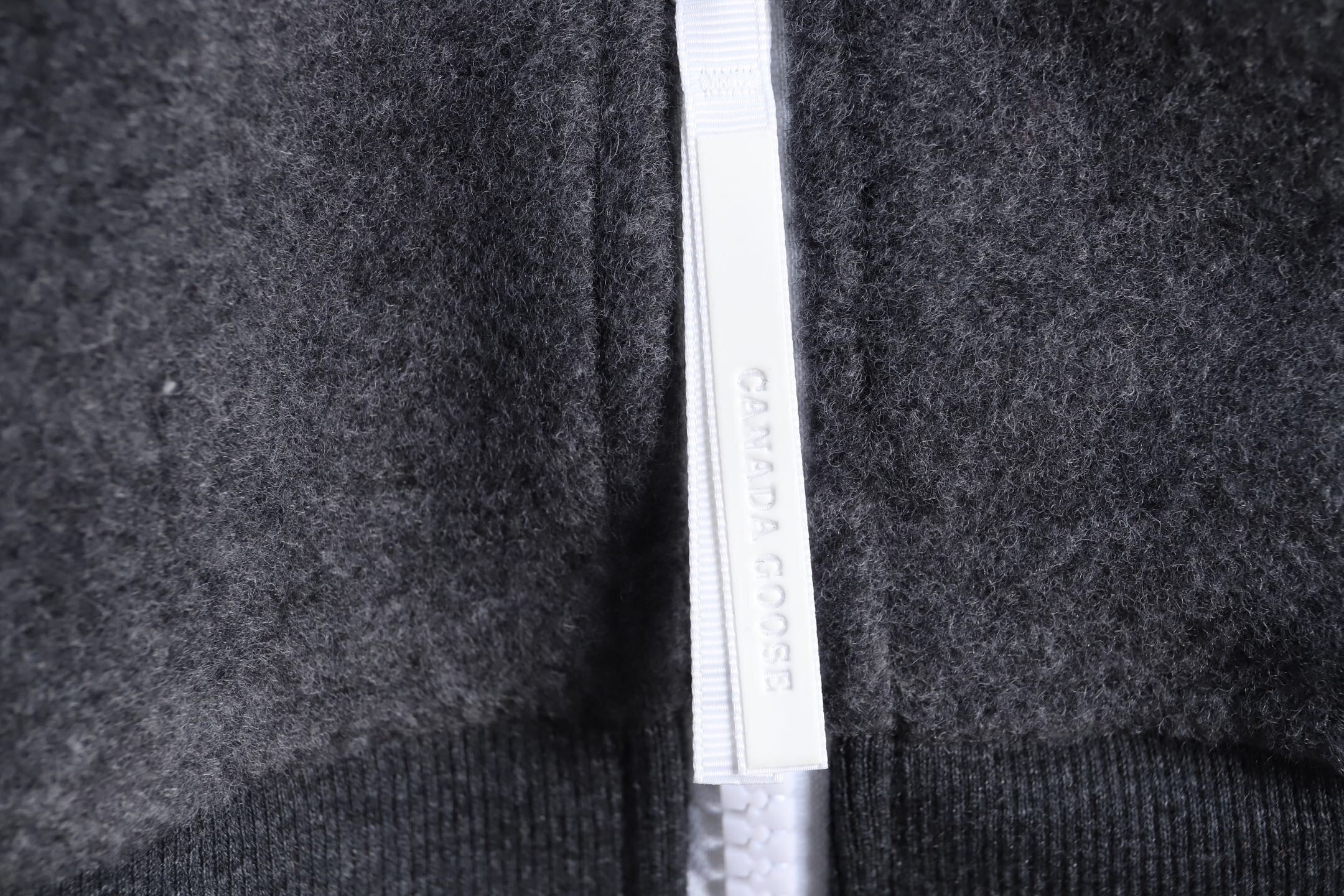 DARK GREY ZIP-UP WOOL BLEND VEST