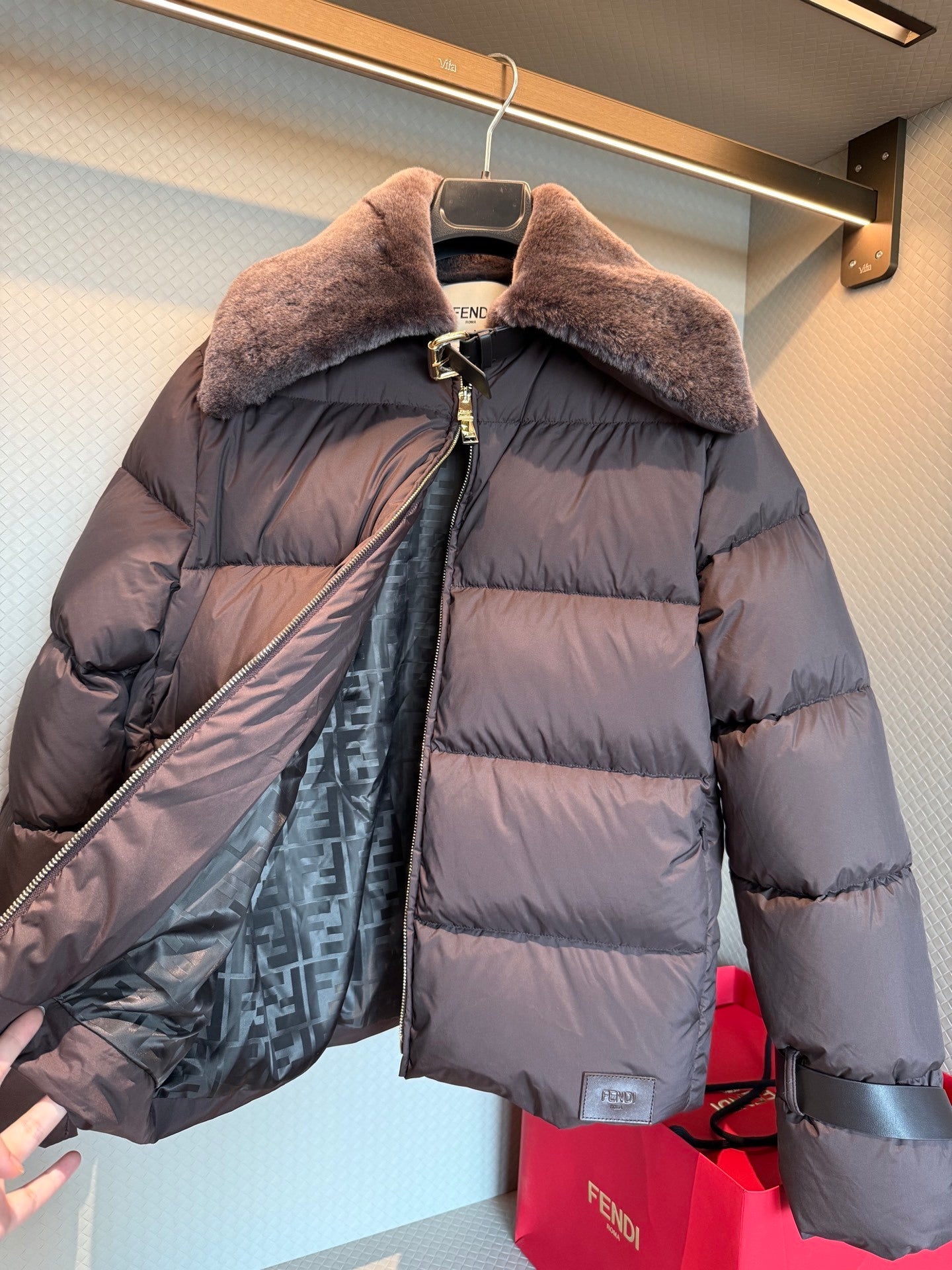 FUR COLLAR PUFFER JACKET