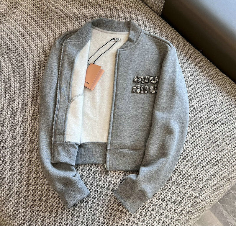 ZIP-UP CROPPED SWEATSHIRT