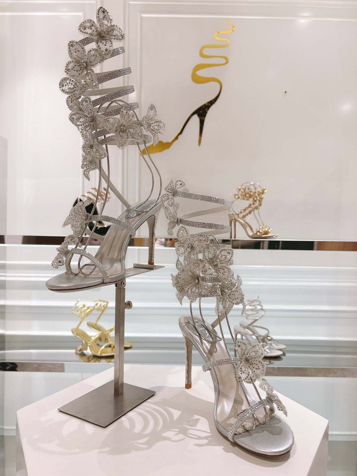 CRYSTAL BUTTERFLY HEELS