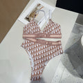 MONOGRAM SPORT BAND HIGH-WAIST BIKINI SET
