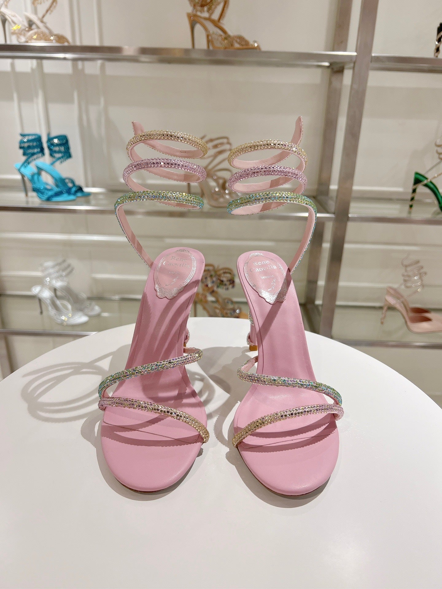 BLUSH SPIRAL HEELS