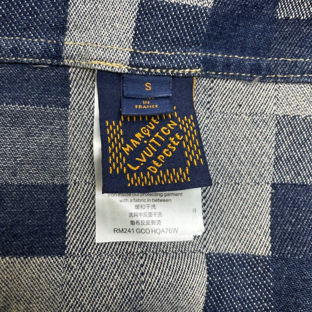 PIXEL CHECK DENIM SET