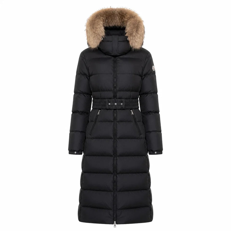 LONG BELTED PUFFER COAT