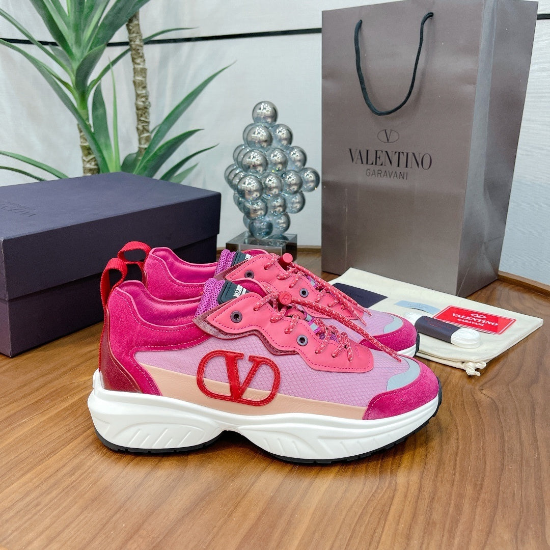 PINK PANELLED CHUNKY SNEAKERS