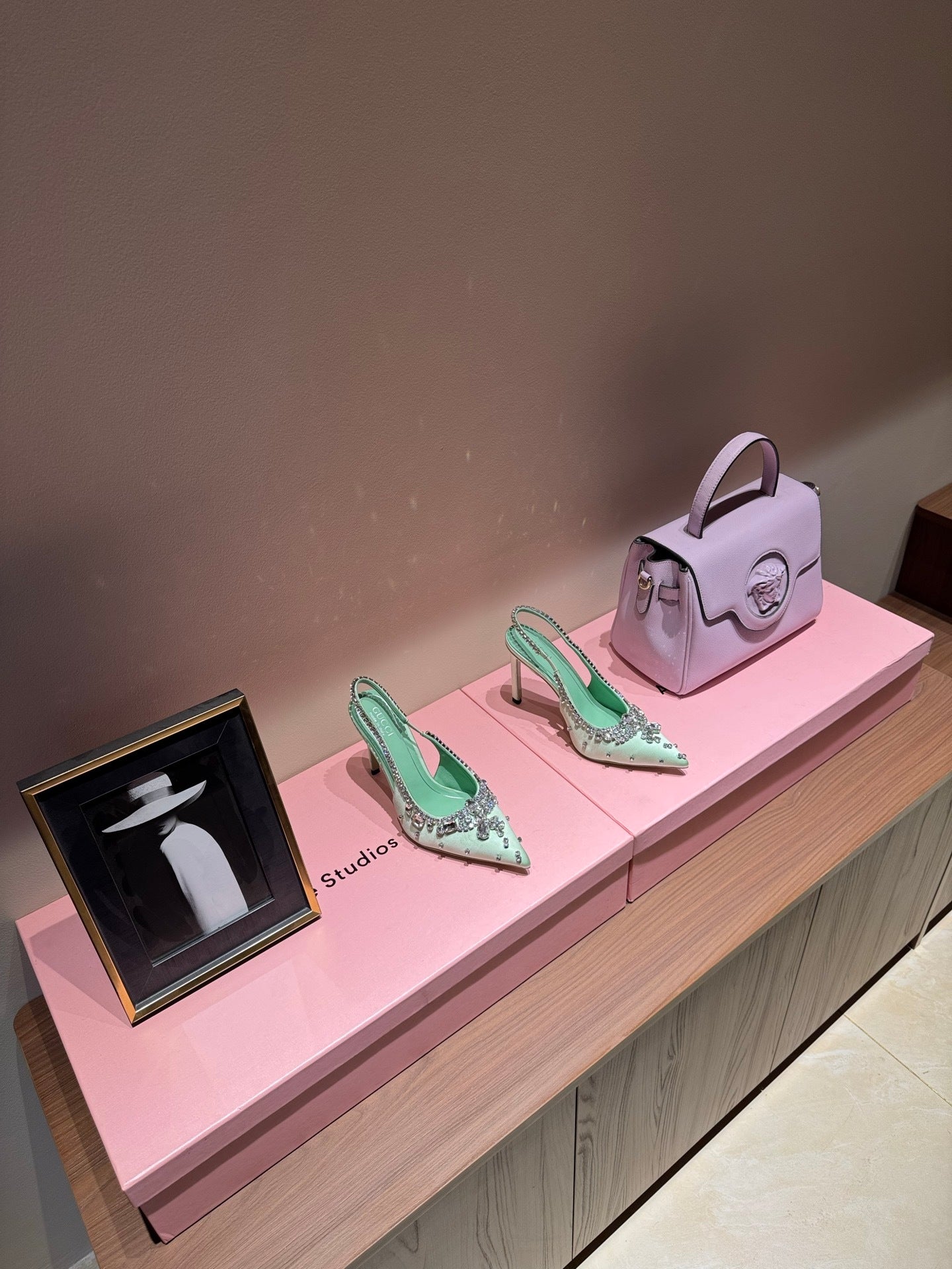 MINT EMBELLISHED SLINGBACK HEELS