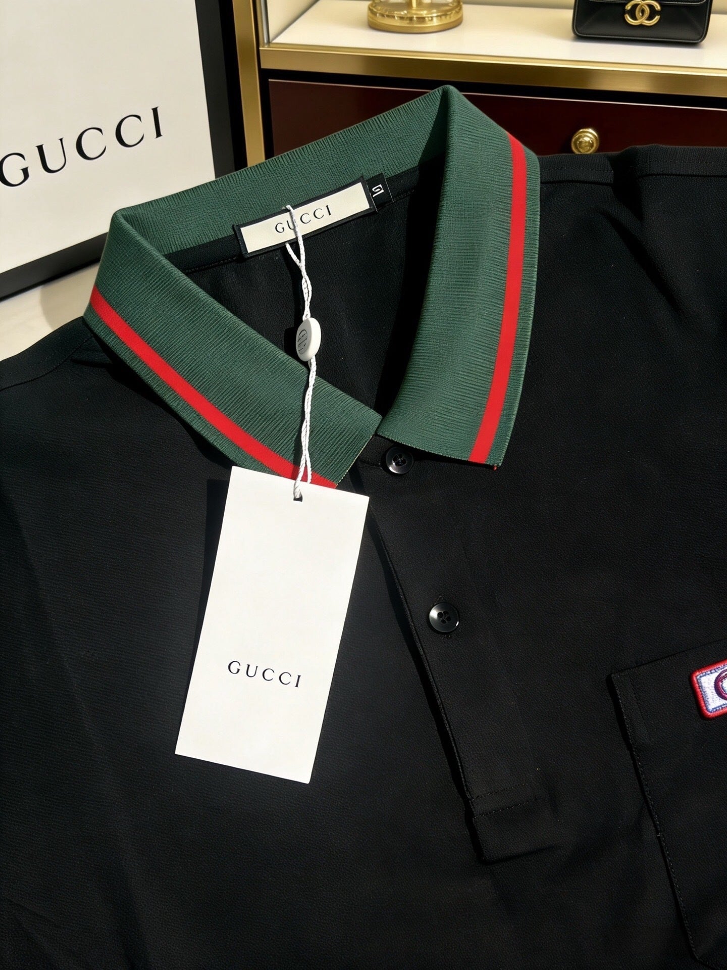 CLASSIC STRIPE COLLAR POLO SHIRT WITH SIGNATURE TRIM