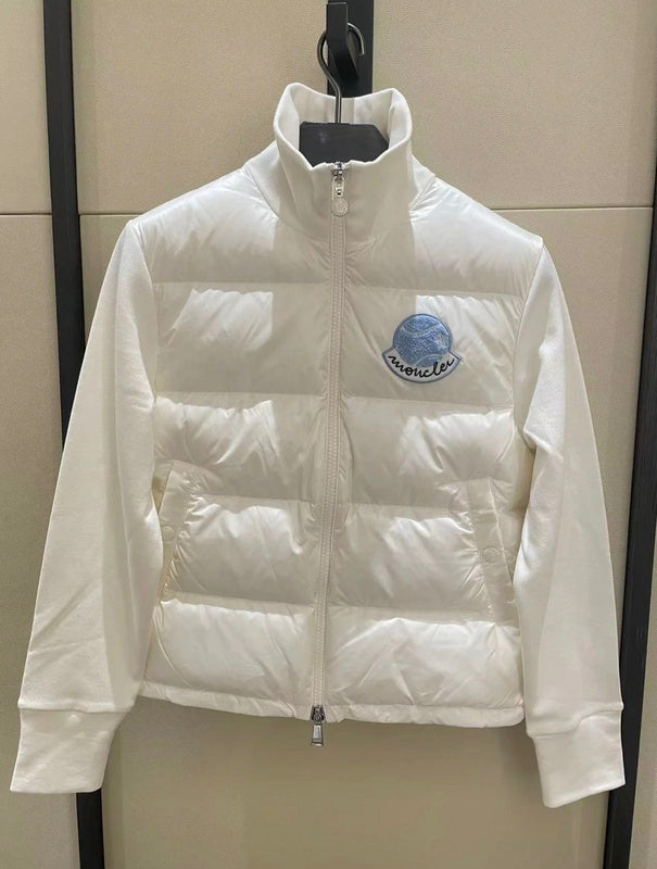 QUILTED PANEL ZIP-UP JACKET