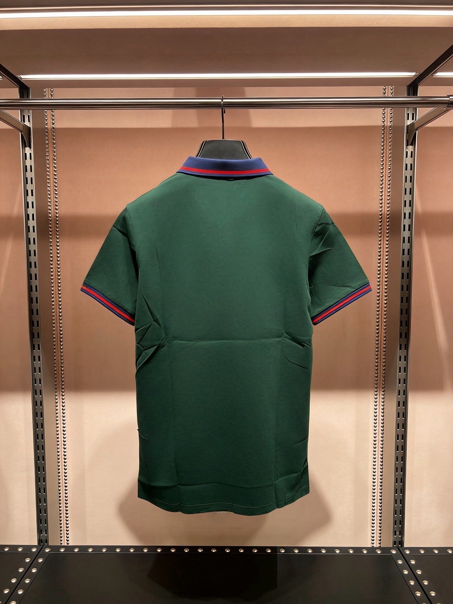 CLASSIC STRIPE COLLAR POLO SHIRT WITH SIGNATURE TRIM