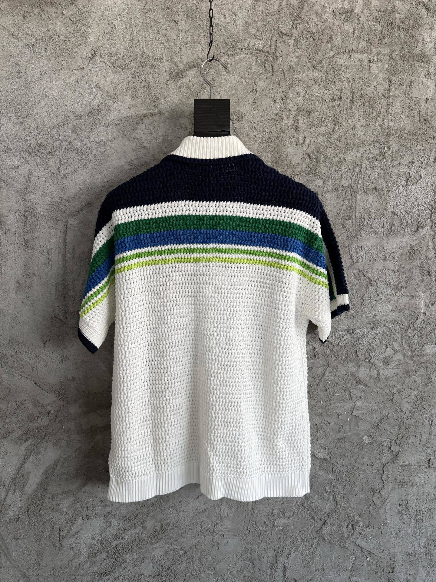 MULTICOLOR STRIPE CROCHET KNIT SET