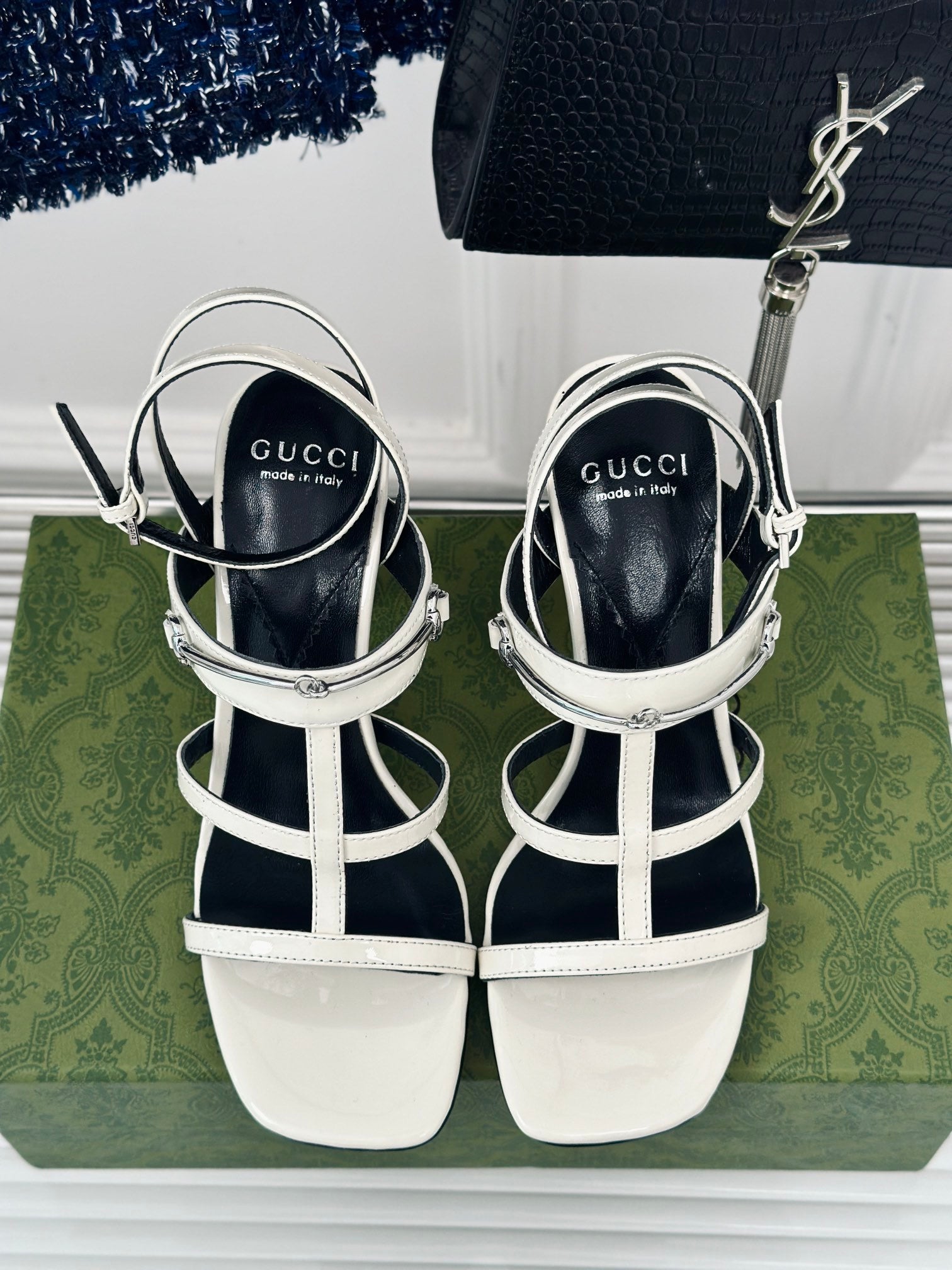 IVORY STRAPPY HEEL SANDALS WITH MODERN MINIMAL DESIGN