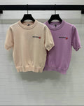 SOFT KNIT LOGO SHORT-SLEEVE SWEATER