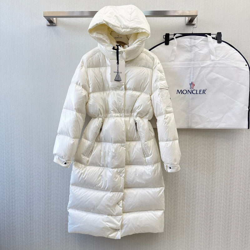 LONG HOODED QUILTED PUFFER COAT