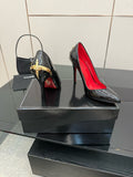 PATENT BLACK DAGGER PUMPS – LUXURY STILETTO EDITION