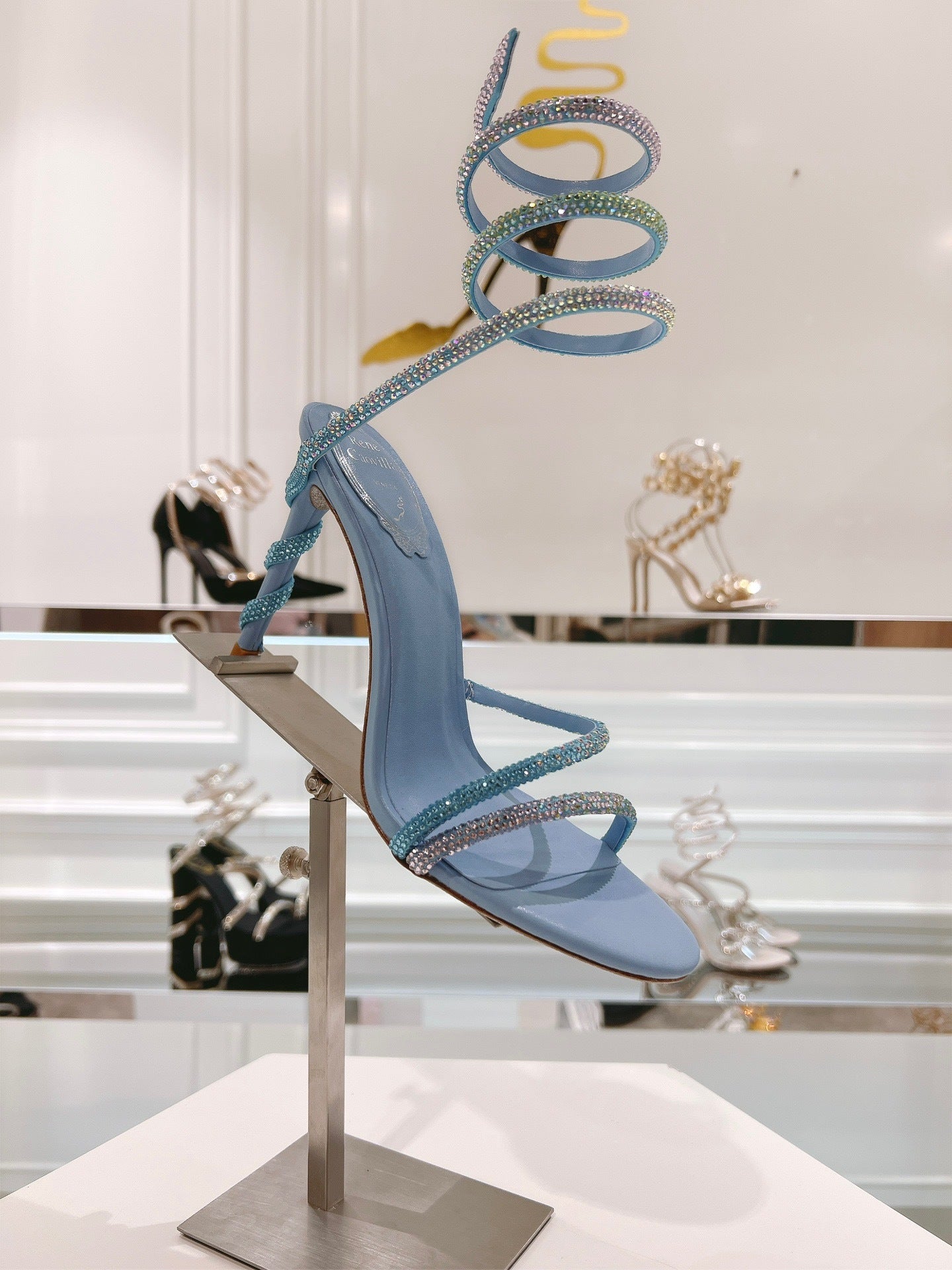 ICE BLUE SPIRAL HEELS