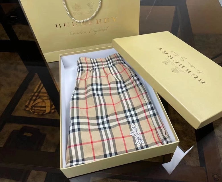 CLASSIC CHECK ELASTIC WAIST SHORTS