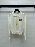 LOGO COLLARED KNIT SWEATER