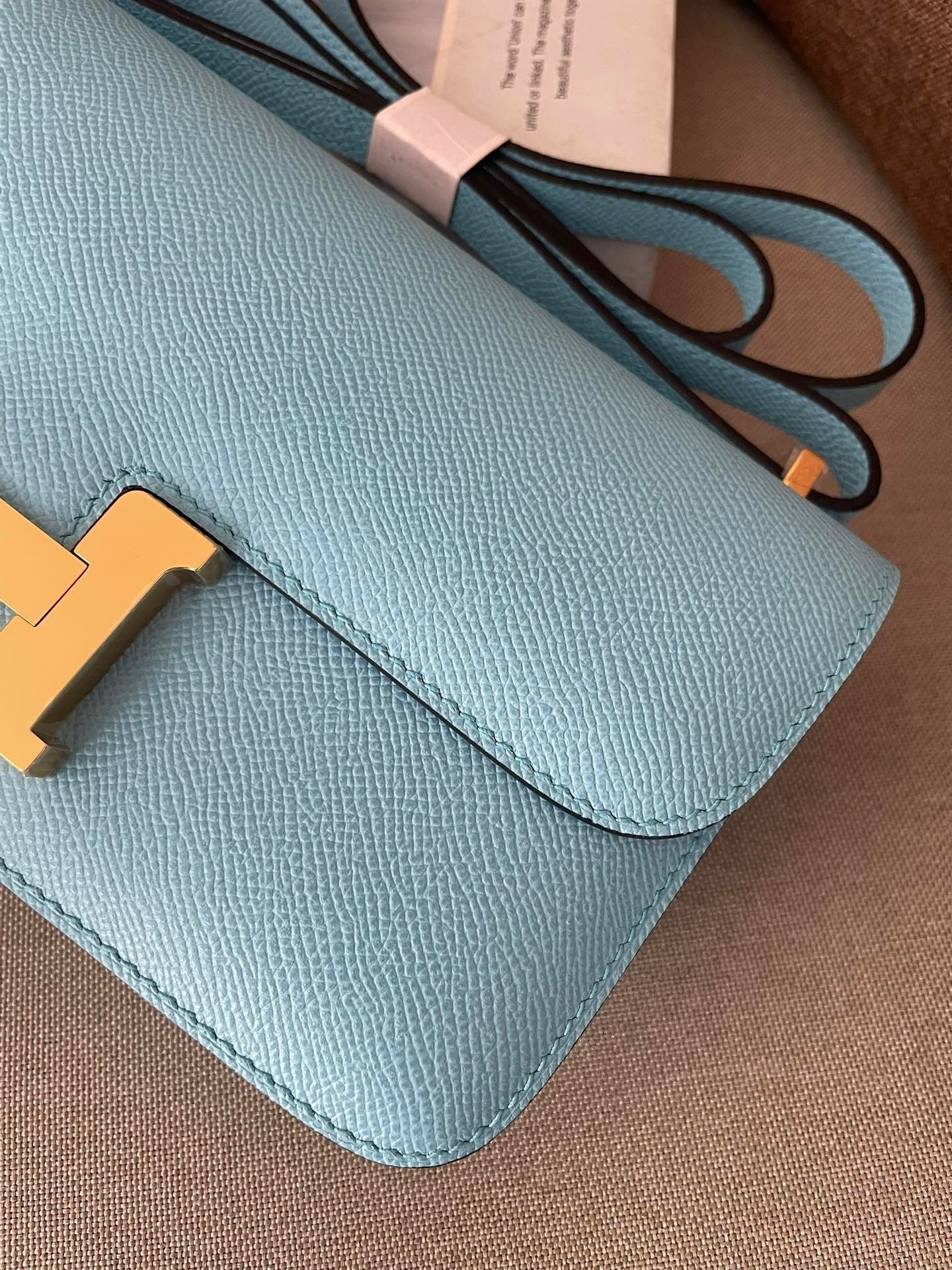 SKY BLUE STRUCTURED CROSSBODY BAG