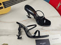 ELEGANT BLACK STRAPPY HEEL SANDALS