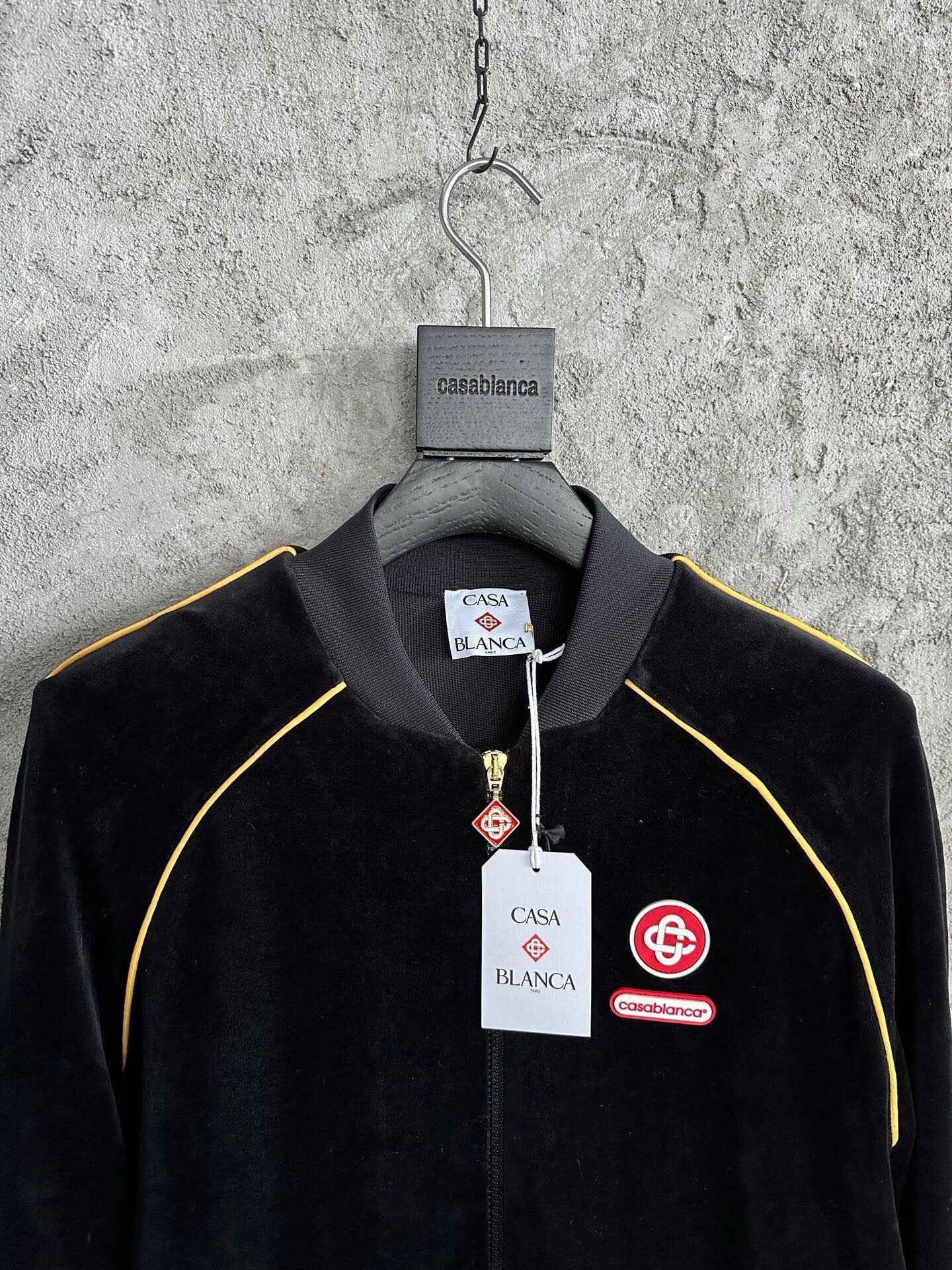 VELVET ZIP-UP TRACK JACKET