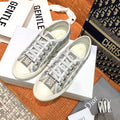 OBLIQUE PRINT LOW-TOP CANVAS SNEAKERS