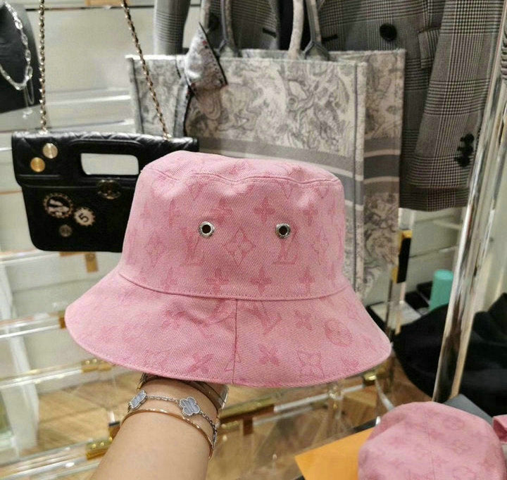 CHIC MONOGRAM PINK BUCKET HAT