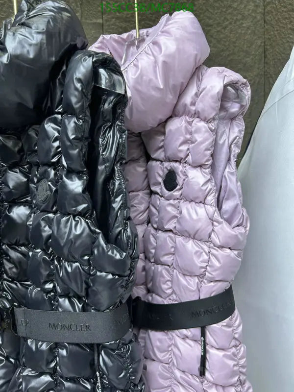 BELTED QUILTED HOODED PUFFER VEST