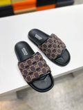 SIGNATURE MONOGRAM PADDED SLIDE SANDALS