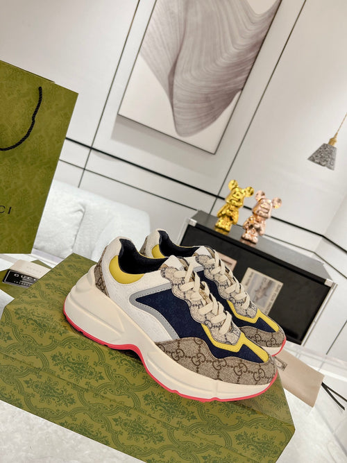 BEIGE NAVY MULTICOLOR SNEAKERS